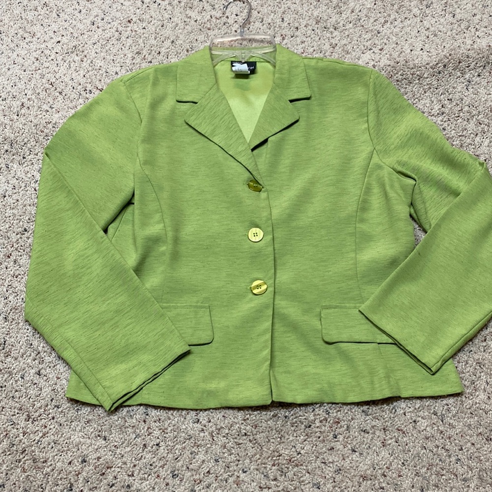 First Option womens like green jacket, size large